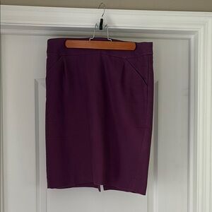J. Crew Purple Pencil Skirt Knee-Length Workwear